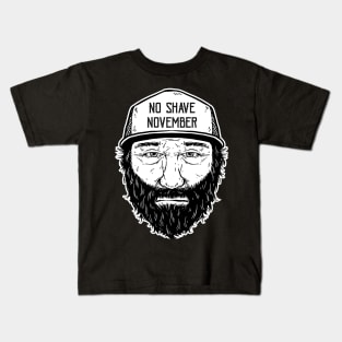 No shave November beard man Kids T-Shirt